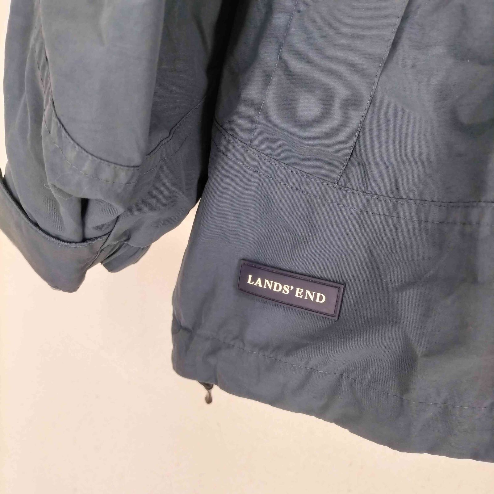 LANDS'END ランズエンド ナイロンシェルジャケットブラック 00s LANDS'ENDランズエンド スコールジャケット ライナー