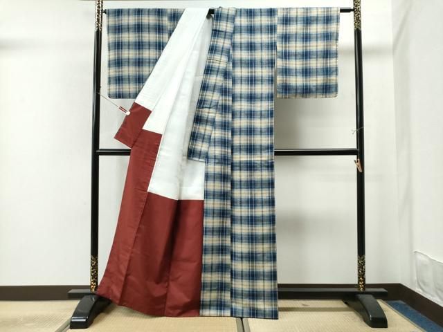平和屋着物○上質な紬 色無地 秘色色 正絹 逸品 CAAS7028yc