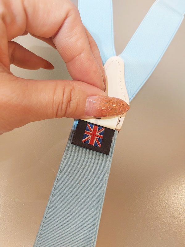 早い者勝ち】ALBERT THURSTON 水色ネイビー サスペンダー 早い者勝ち