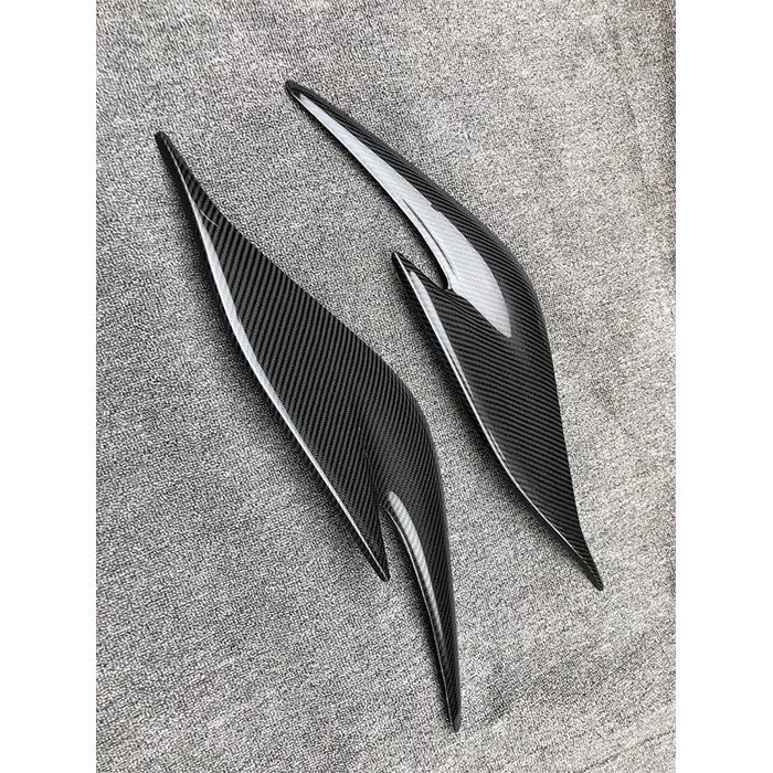 トヨタ プリウス ZVW30 2012-2015年式 碳素繊維製 ヘッドライト アイライン ガーニッシュ カバー 碳繊維柄 2P 両面テープ取付