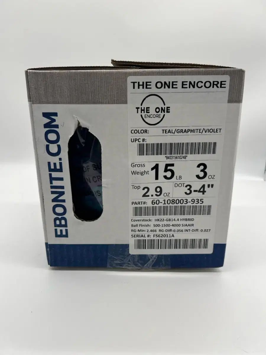 エボナイト EBONITE ザ ワン アンコール 15 ポンド 15p ボーリング ボール