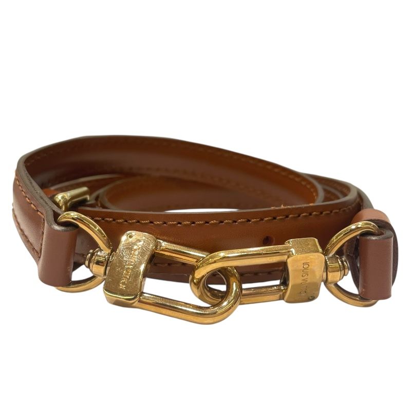 ルイ ヴィトン LOUIS VUITTON ショルダーストラップ ブラウン ゴールド金具 レザー ユニセックス ショルダーストラップ