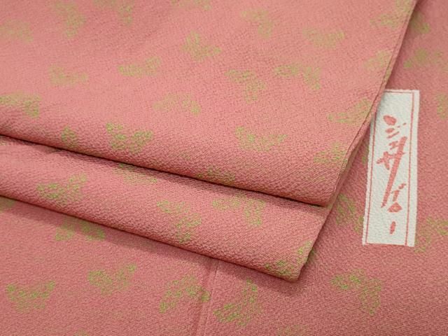 平和屋着物●世界的人形師 辻村寿三郎 ジュサブロー 小紋 舞蝶文 正絹 CAAZ0849vf