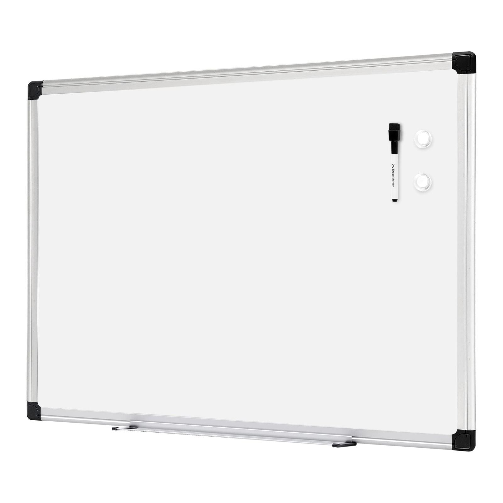 在庫 シルバー ホワイト 61×91cm アルミニウム マグネット式フレームドライイレースホワイトボード ベーシック