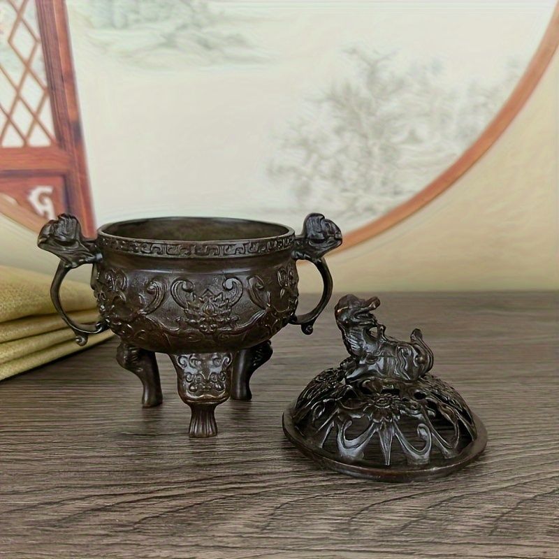 ライオン 獅子 ヴィンテージ 香炉 商売繁盛 魔除け 厄除け 財運 幸福 繁栄 開運 対人運 癒し ヒーリング リビング オフィス