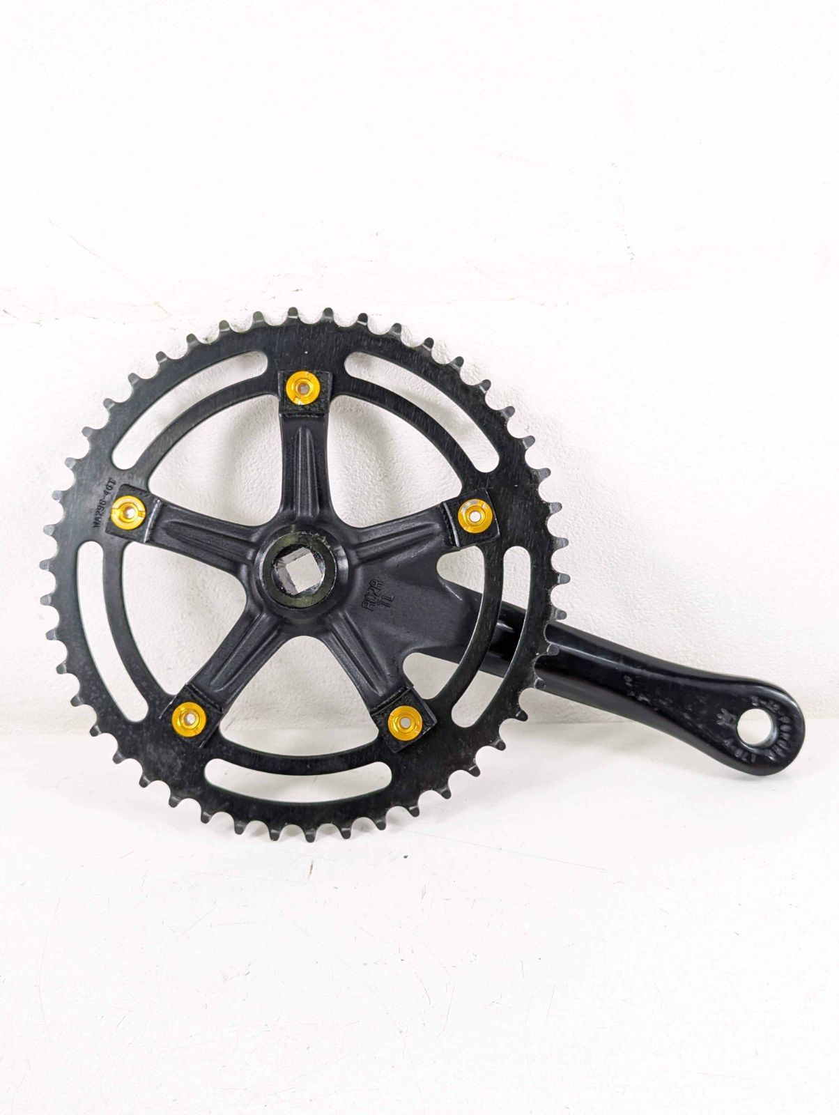 Sugino クランク 46T　シングル　厚歯 スクエアテーパー 良品】Sugino 46t 170mm シングルスピード スクエアテーパー