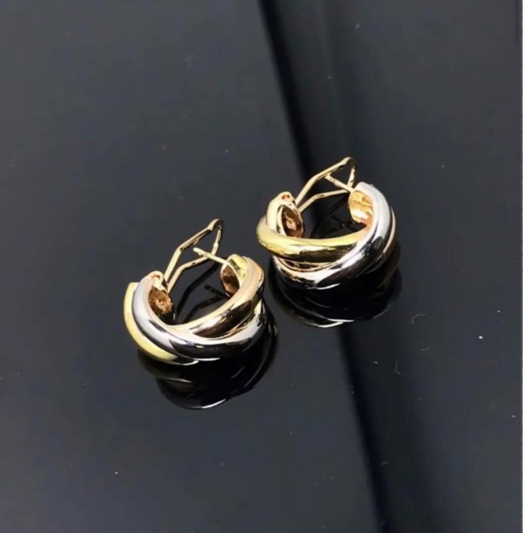 登坂広臣 さん着用型トリニティピアス 18k au750 トリニティピアス 登坂広臣 橋本環奈着用モデルの通販