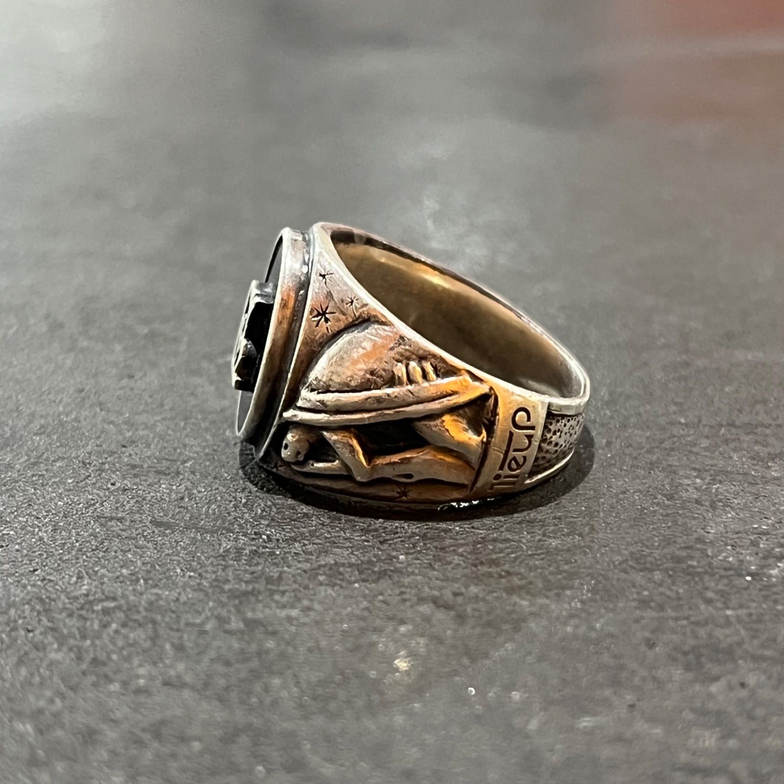 1914’s★ドイツ帝国陸軍★初期Skull Ring★部隊支給ミリタリーリング 1940年代 U.S.ARMY ミリタリーリング