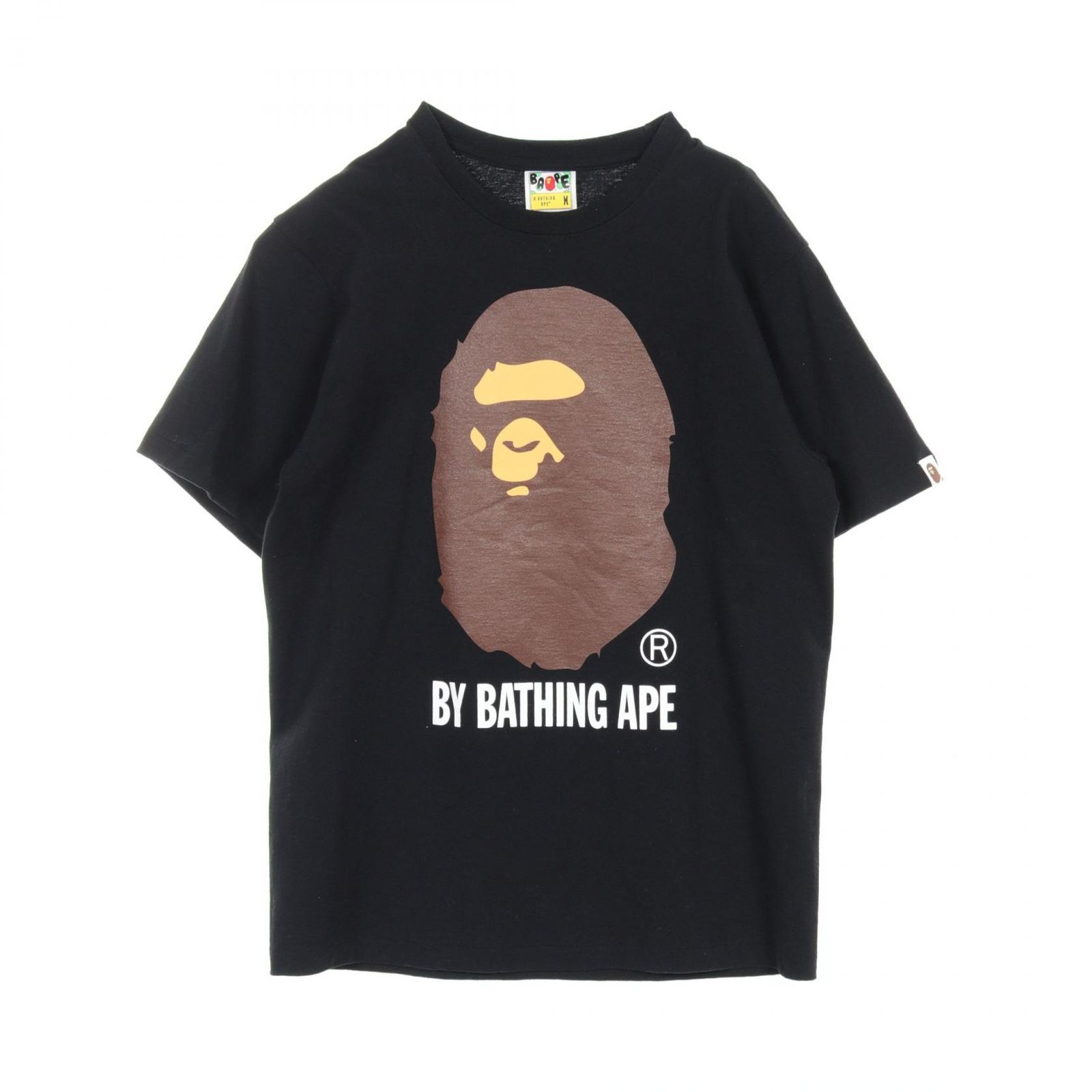 アベイシングエイプ A BATHING APE カットソー BY BATHING APE TEE 001TEI801002M ブラック コットン Tシャツ メンズ Used B