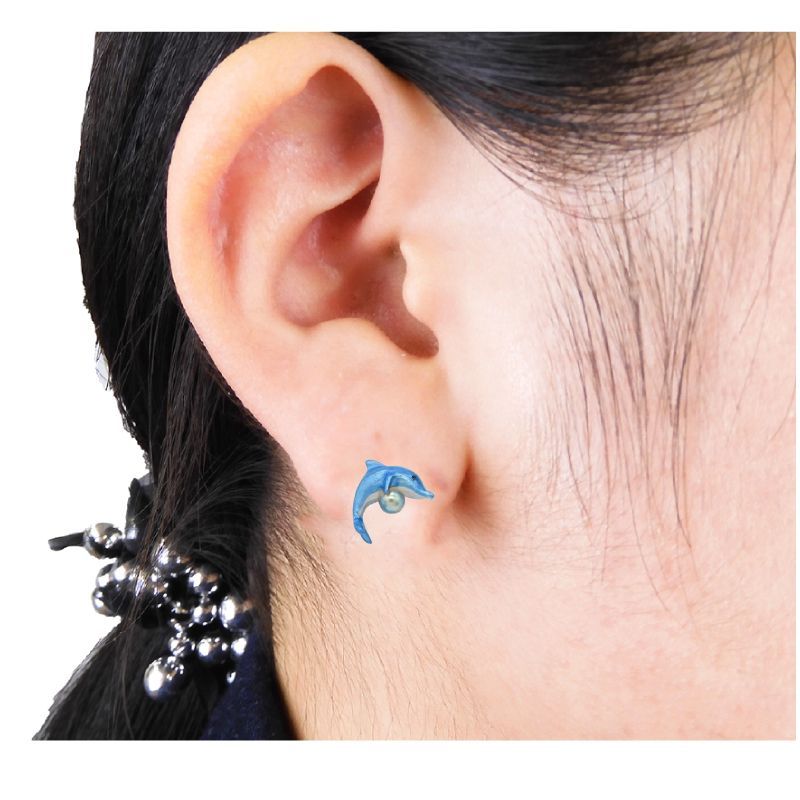 ✴︎可愛らしい✴︎ K14 585 イルカ dolphin ピアス 凛 RIN ボディピアス 14G 16G 軟骨ピアス ドルフィン イルカ