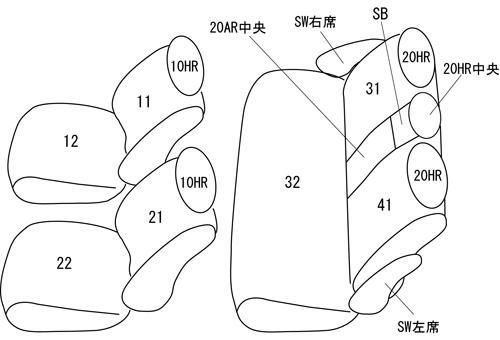 Clazzio クラッツィオ シートカバー ストリームステッチ レヴォーグ VM4 H29 8～R2 9 EF-8007 BRIGHTFACE_UK