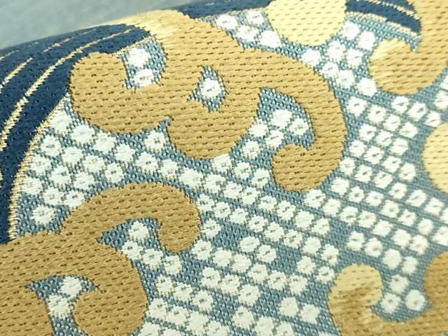 平和屋着物□極上 人間国宝 五代 田畑喜八 六通柄袋帯 唐織 立波文