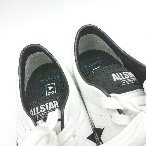 ◇ CONVERSE ALL STAR コンバースオールスター ワンポイントロゴ シンプル スニーカー サイズ25.5 ホワイト系 メンズ E 