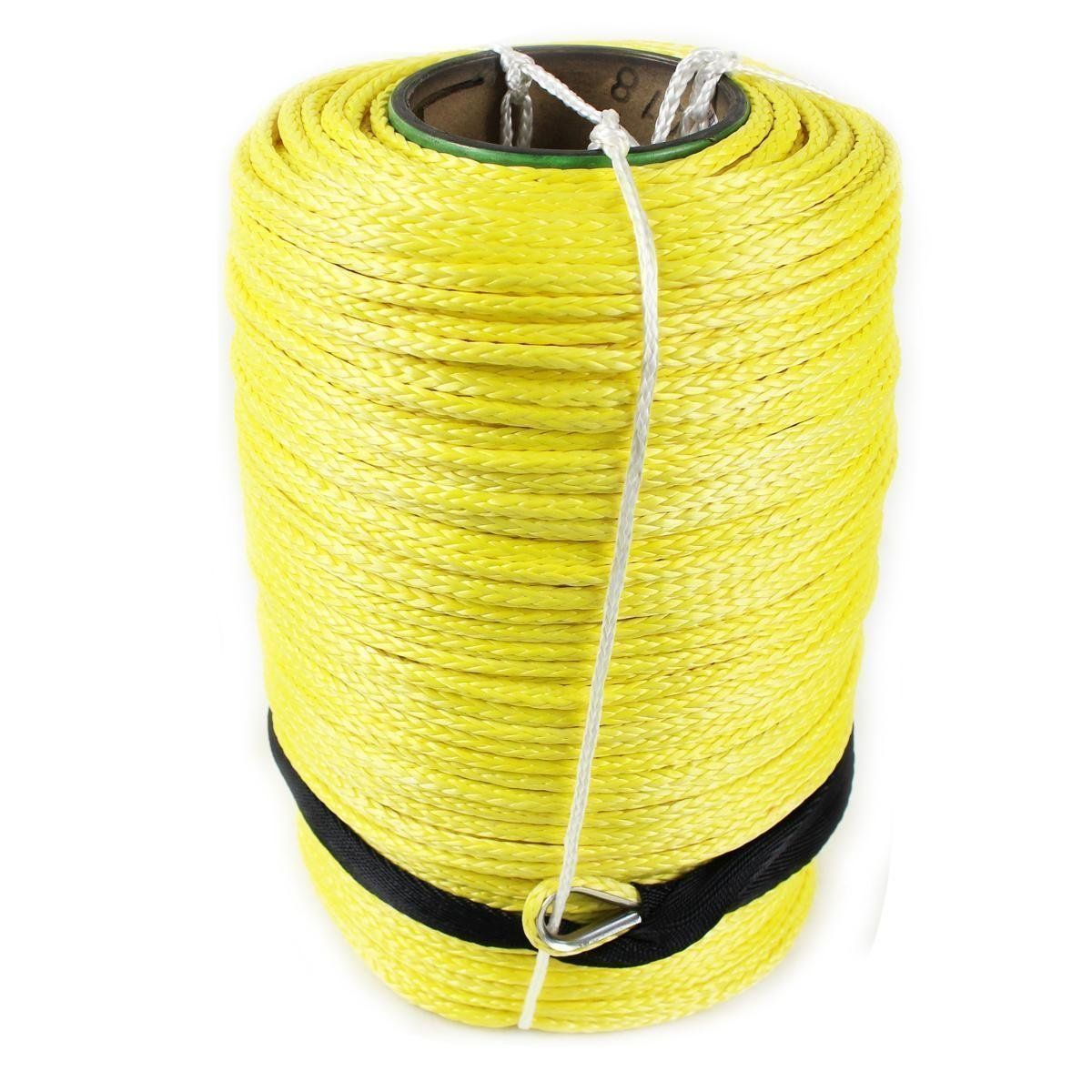 決算セール シンセティックロープ 5mm ｘ 200ｍ 最大耐荷重1700kg イエロー