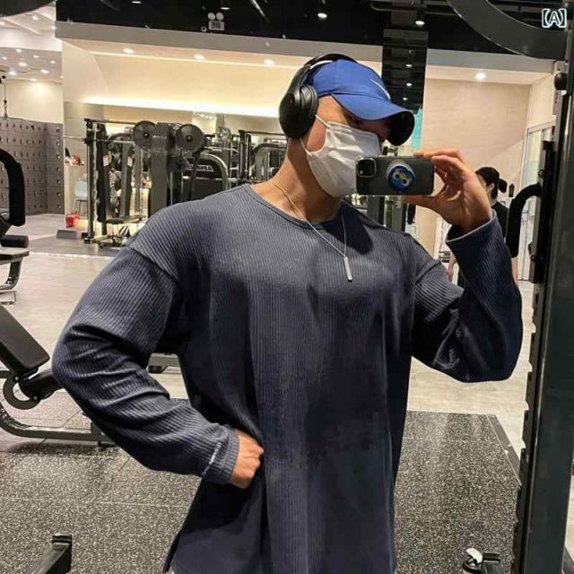 [L]秋冬 コーデ メンズ  服 シンプル ファッション オシャレ 大人 かっこいい 大きいサイズ ストリート 紳士服 アメリカン スポーツ ラウンドネック 長袖 T シャツ フィットネスバスケットボ