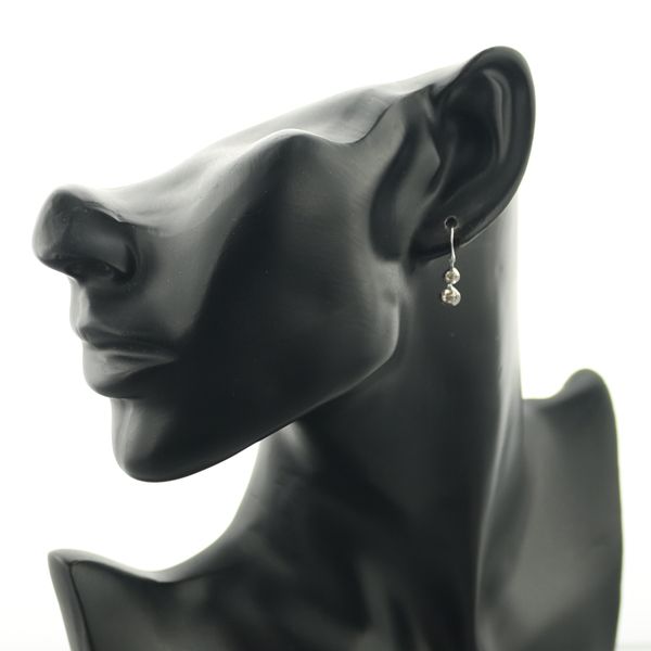 カシケイ ピアス ダイヤ ダイヤモンド 0.25ct ドッツ フック 片耳  