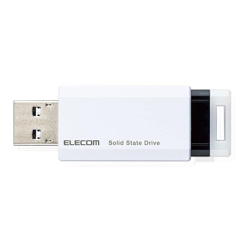エレコム 外付けSSD 500GB USB3.2 Gen2 PS5|PS4 メーカー動作 済 ノック式 ホワイト ESD-EPK0500GWH