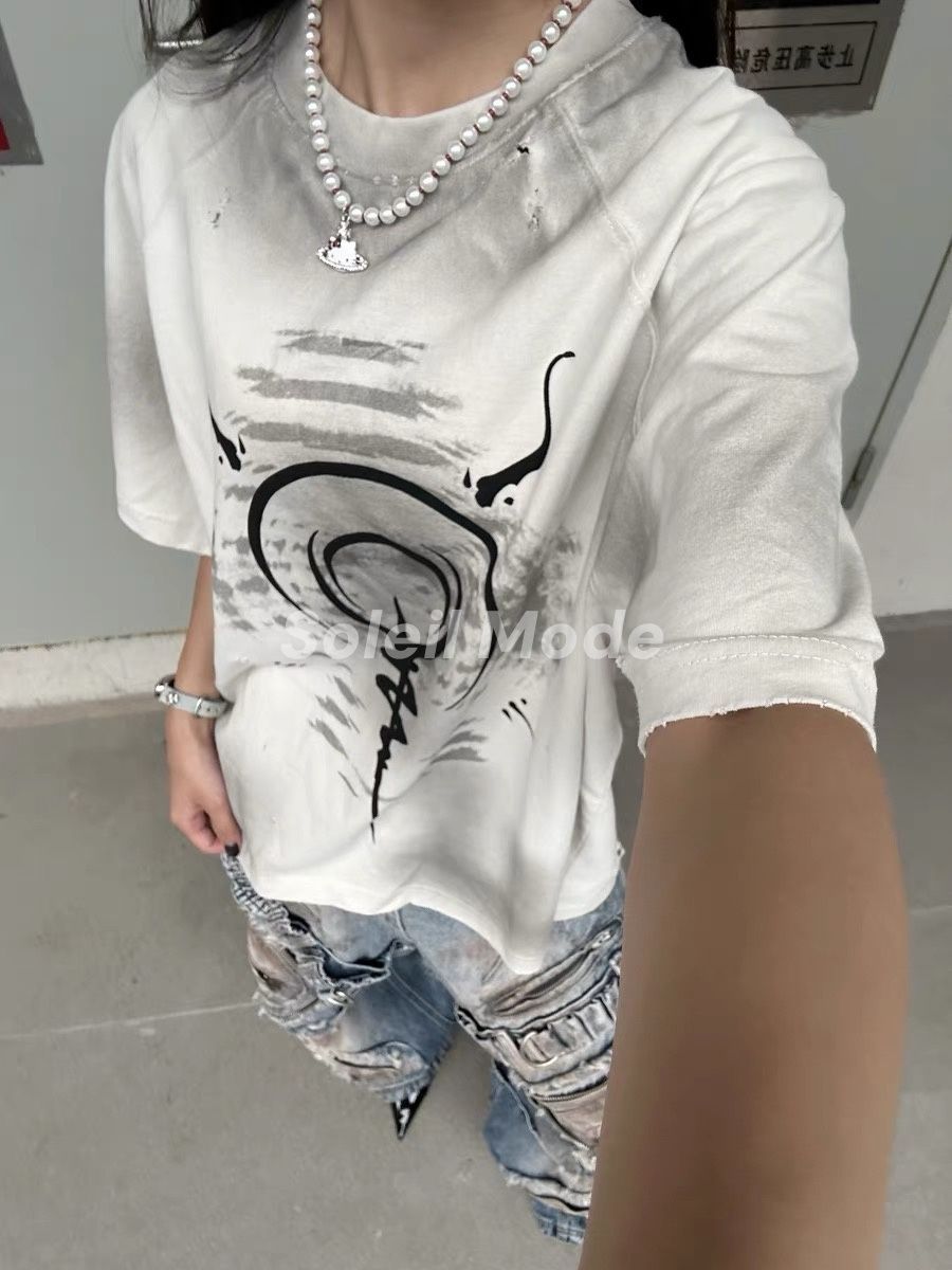 【関送込み 匿名配送】PERSONSOUL 半袖Tシャツ ダメージ PROGRAM「LOR」半袖Tシャツ TEDMAN テッドマン TDSS-568 宇宙