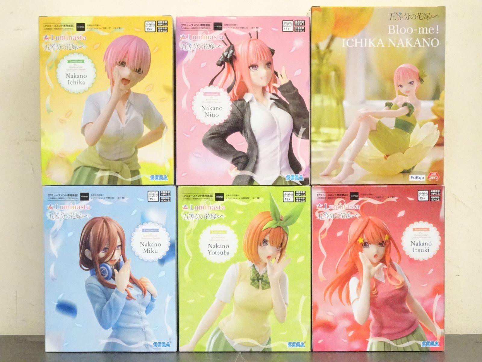 五等分の花嫁 Luminasta 5種 Bloo-me! フィギュア 6点セット 未開封品