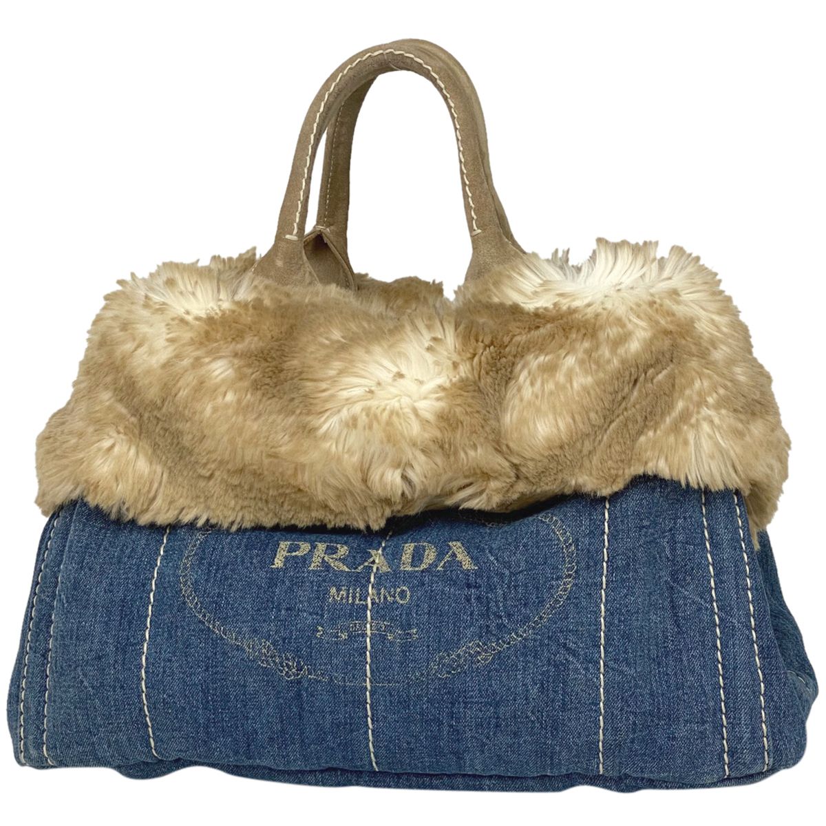 PRADA カナパ ファー トート - トートバッグ