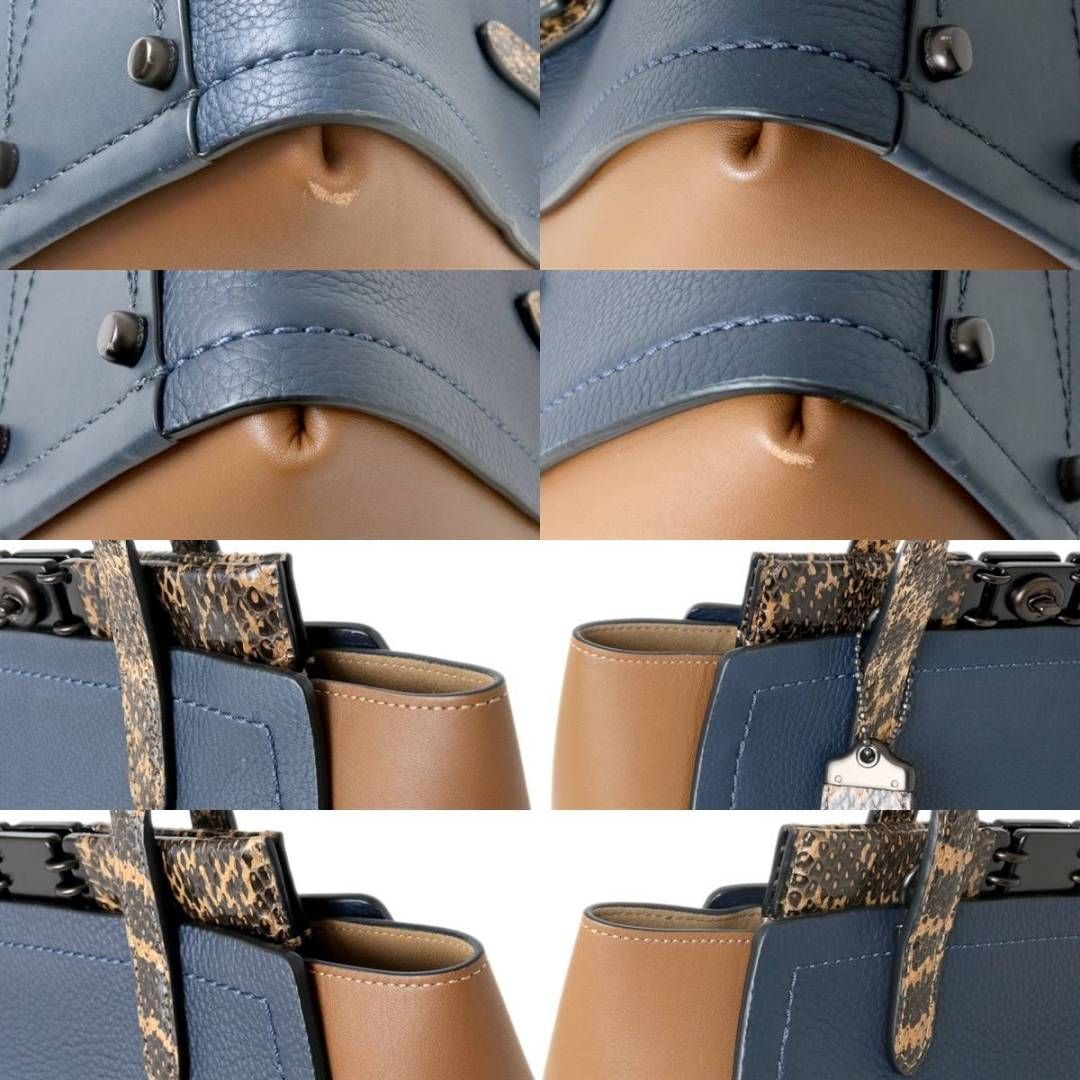COACH コーチ トループ キャリオール スネーク 2WAY ショルダーバッグ 