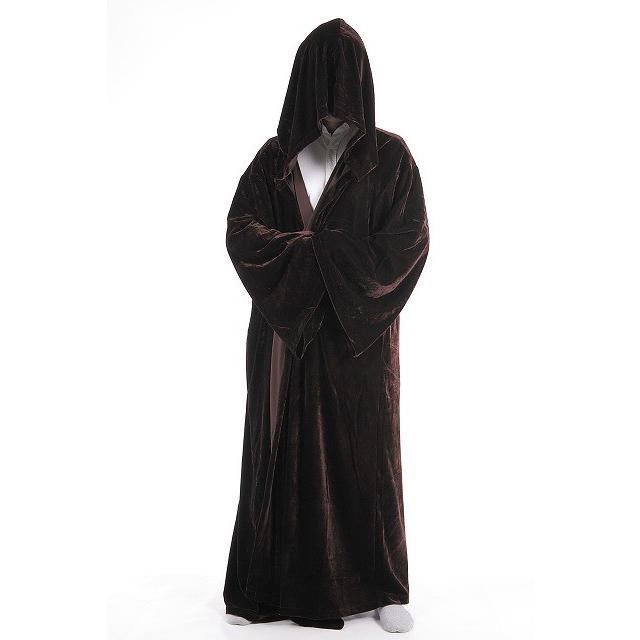 マスターローブ ダークブラウン 奉仕品 ハロウィン 仮装 コスプレ 衣装 悪魔 魔女 悪役 なりきり 演劇 舞台 茶色 大人用