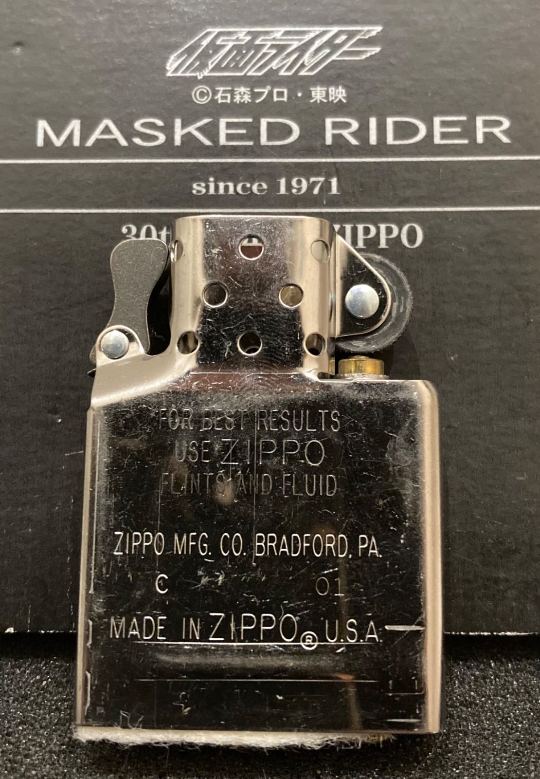 zippo 仮面ライダー MASKED RIDER 30th ベルトメタル 2001年製造