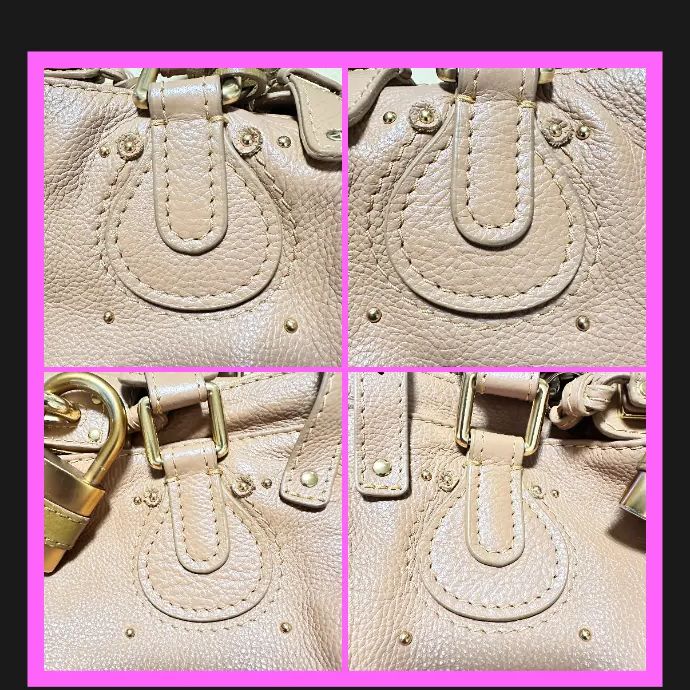 超美品 クロエ Chloe パディントン ハンドバック レザー ブラウン 