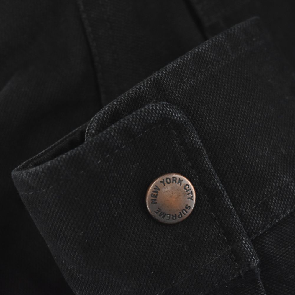 SUPREME (シュプリーム) 19AW Script Canvas Snap Shirt スクリプト