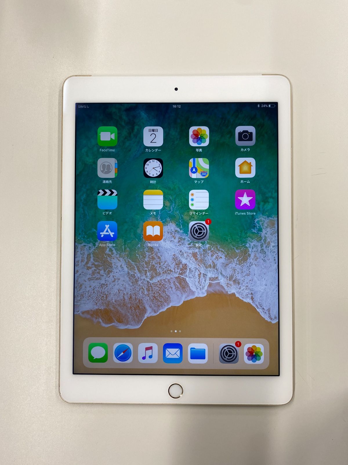 超激得 【ジャンク品】(505) iPadAir2 Wi-Fi＋Cellular 16GB ゴールド