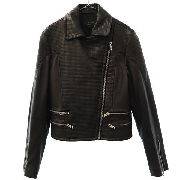 rag & bone ブラックレザーライダースジャケット