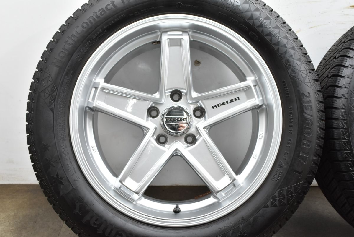 バリ溝 キーラー 17in 7J 35 PCD110 コンチネンタル ノースコンタクト NC6 215 60R17 ジープ レネゲード コンパス チェロキー FFCRYSTALESIA_COM