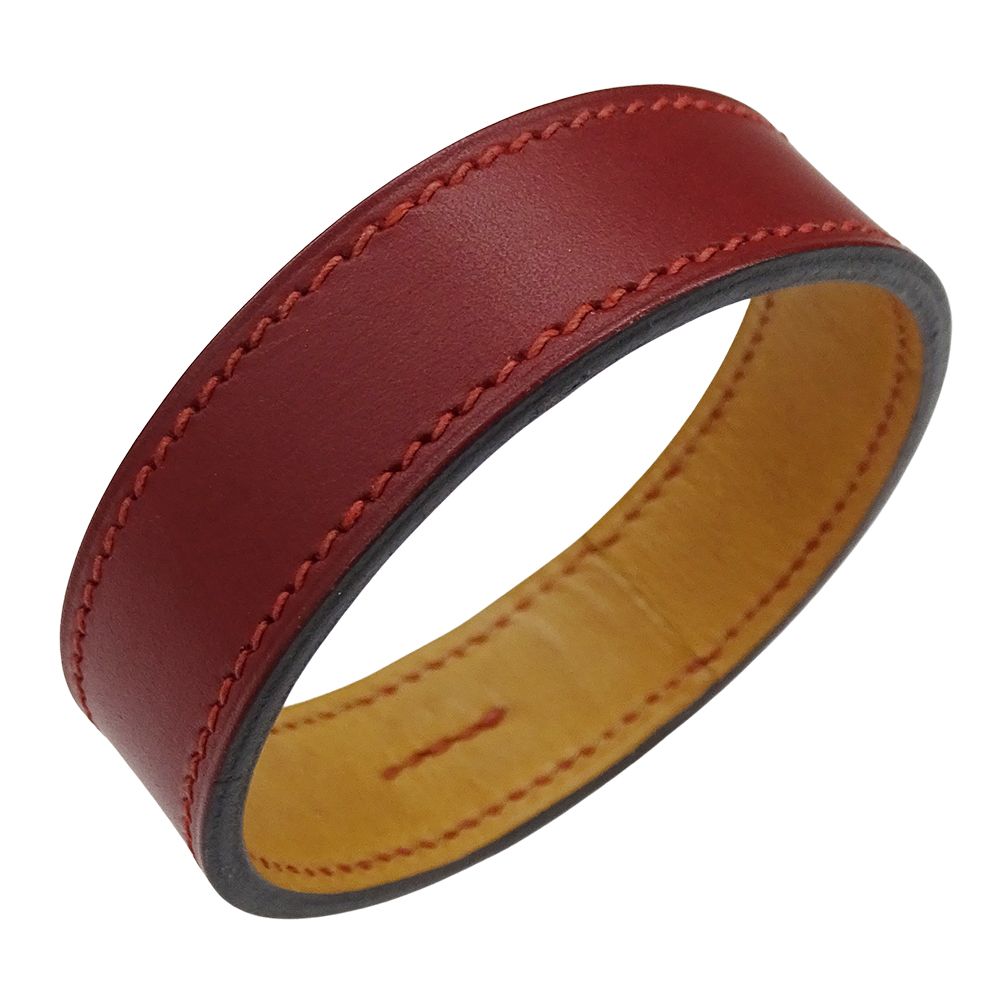 ★新品未使用品★ エルメスプールトゥールナローレザーブレスレット ボルドー エルメス HERMES ブレスレット プールトゥール レディース