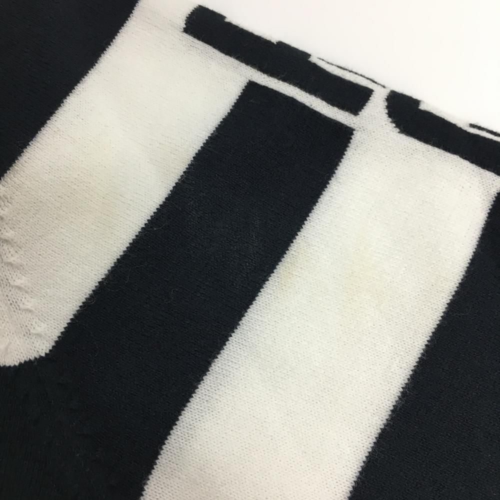 パーリーゲイツ セーター 白×ネイビー ボーダー ニット メンズ 4(M