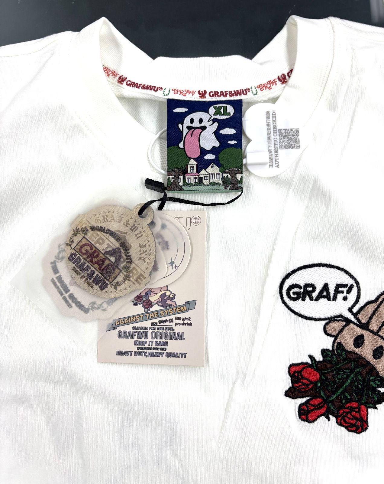 40％OFF GRAF＆WU 12バックゴースト刺繍　半袖Ｔシャツ　新品未使用 40％OFF GRAF＆WU 12バックゴースト刺繍 半袖Tシャツ - メルカリ