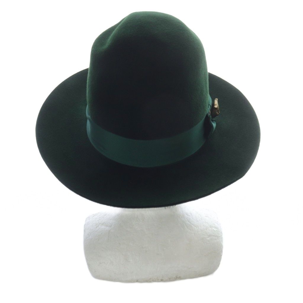  グッチ GUCCI 帽子 タイガーモチーフ ラビットフェルトハット M 57 cm 緑 グリーン 444015 帽子 メンズ