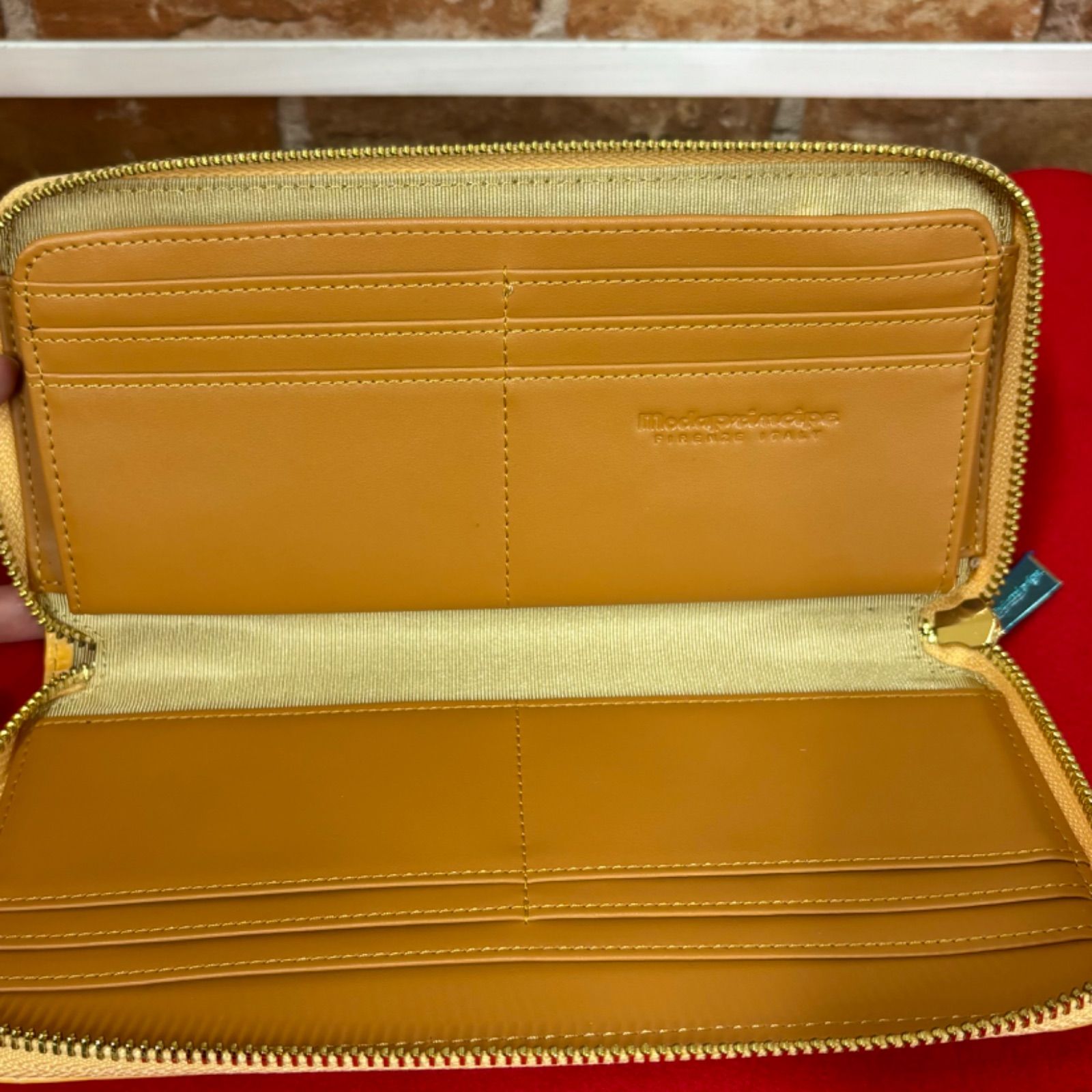モーダプリンチペ 長財布 イエロー 型押し - メルカリ