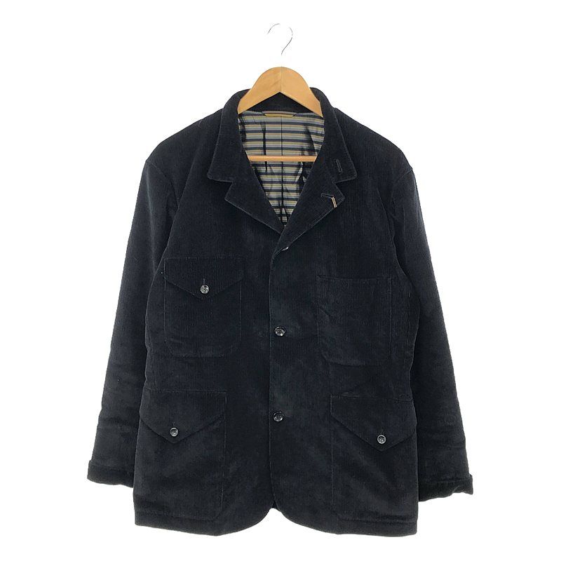 【美品】  ORBIUM / オルビウム | 4-A TROPICAL OFFICER JACKET コーデュロイ トロピカル オフィサージャケット | 48 | ブラック | メンズ 美品】 ORBIUM / オルビウム | 4-A TROPICAL OFFICER JACKET