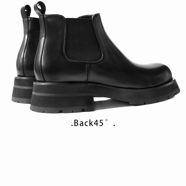 サイドゴアブーツ ブーツ メンズシューズ 厚底 牛革 ビジネスシューズ シンプル 身長アップ 革靴 ハイカット 本革 チェルシーブーツ