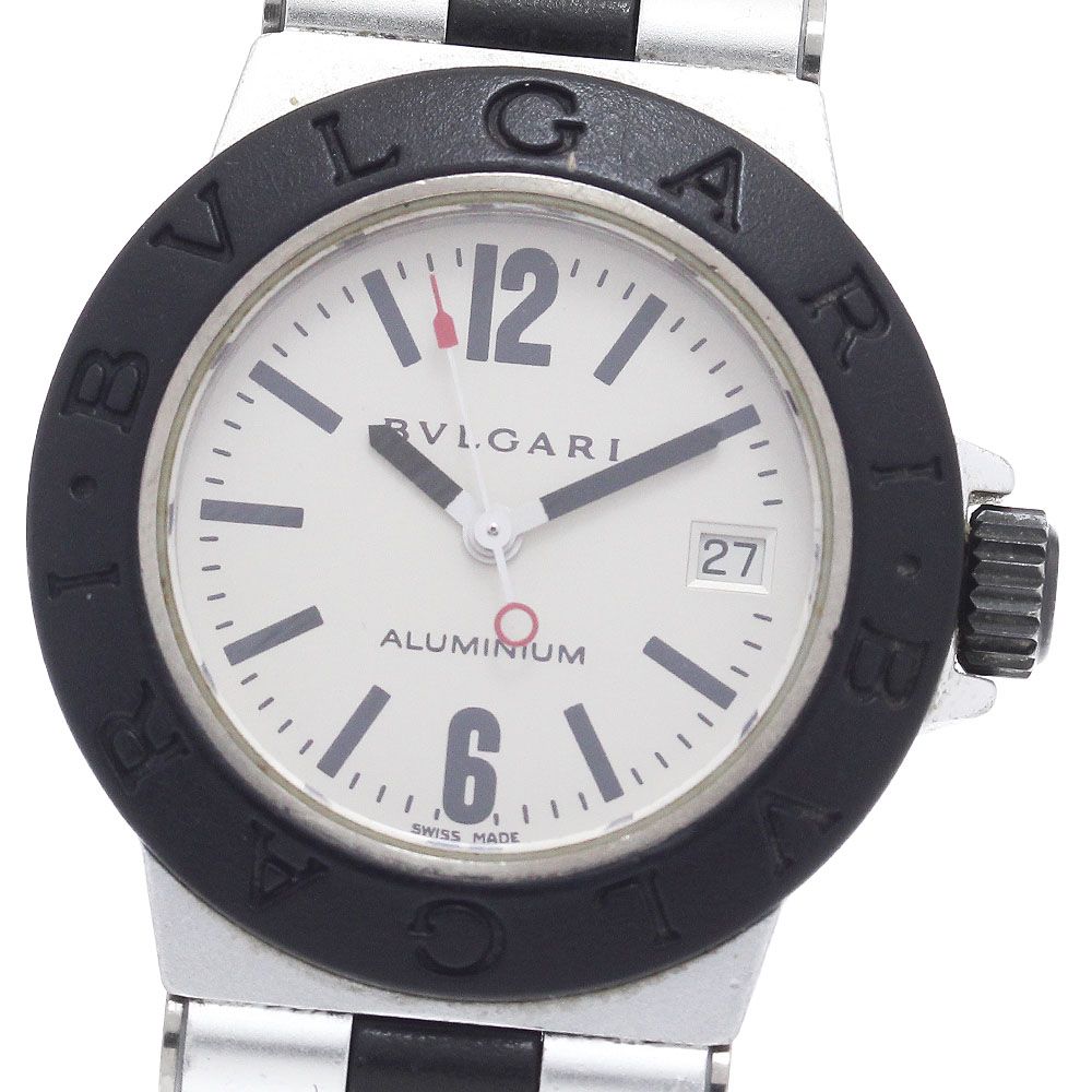 ブルガリ BVLGARI AL29TA アルミニウム デイト クォーツ レディース  