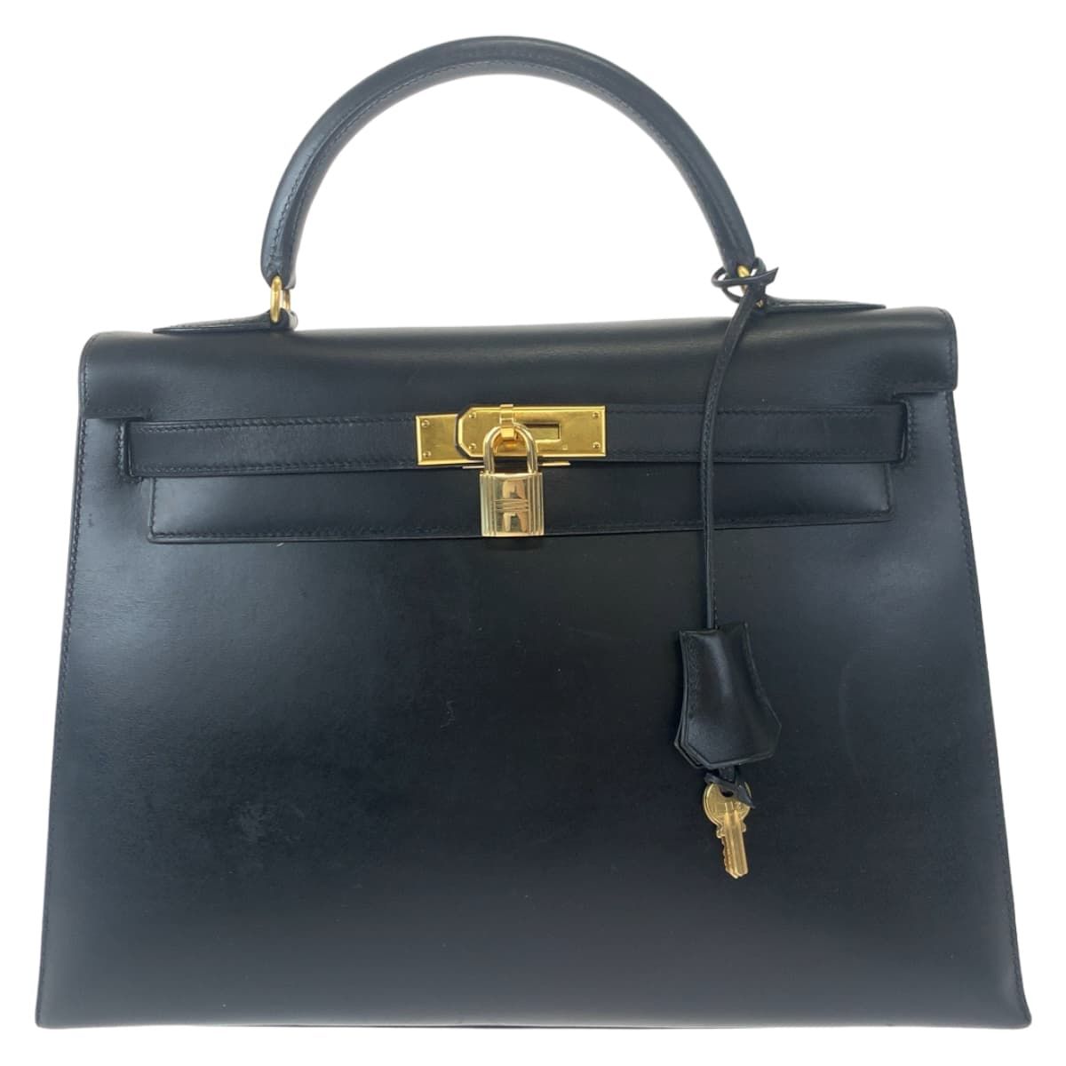 HERMES エルメス ケリー32 ブラック 黒 ゴールド金具 ボックスカーフ