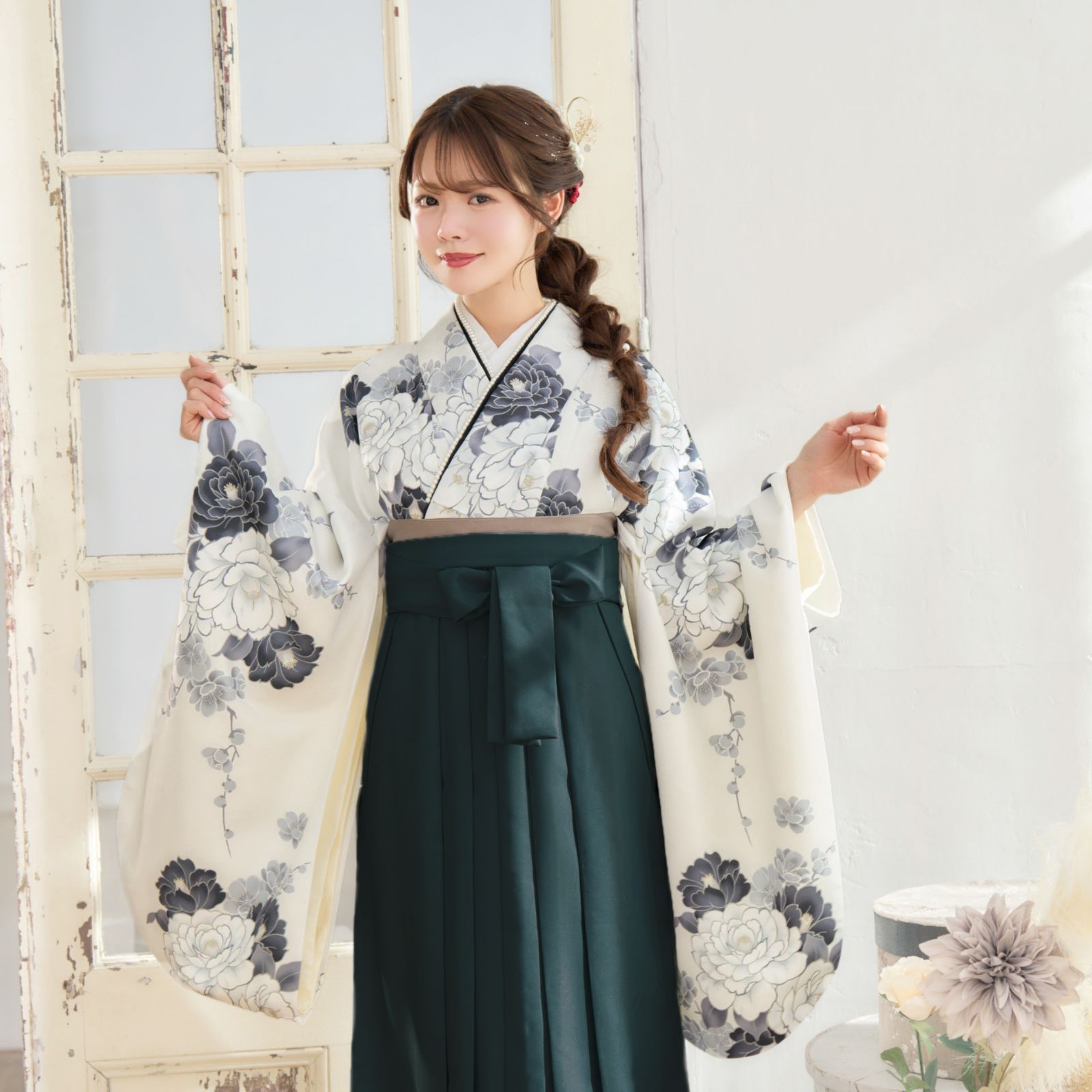 6-7)馬乗袴 2尺3寸 黒 カラフル 舞踊 詩吟 踊袴.025st ファッション (5