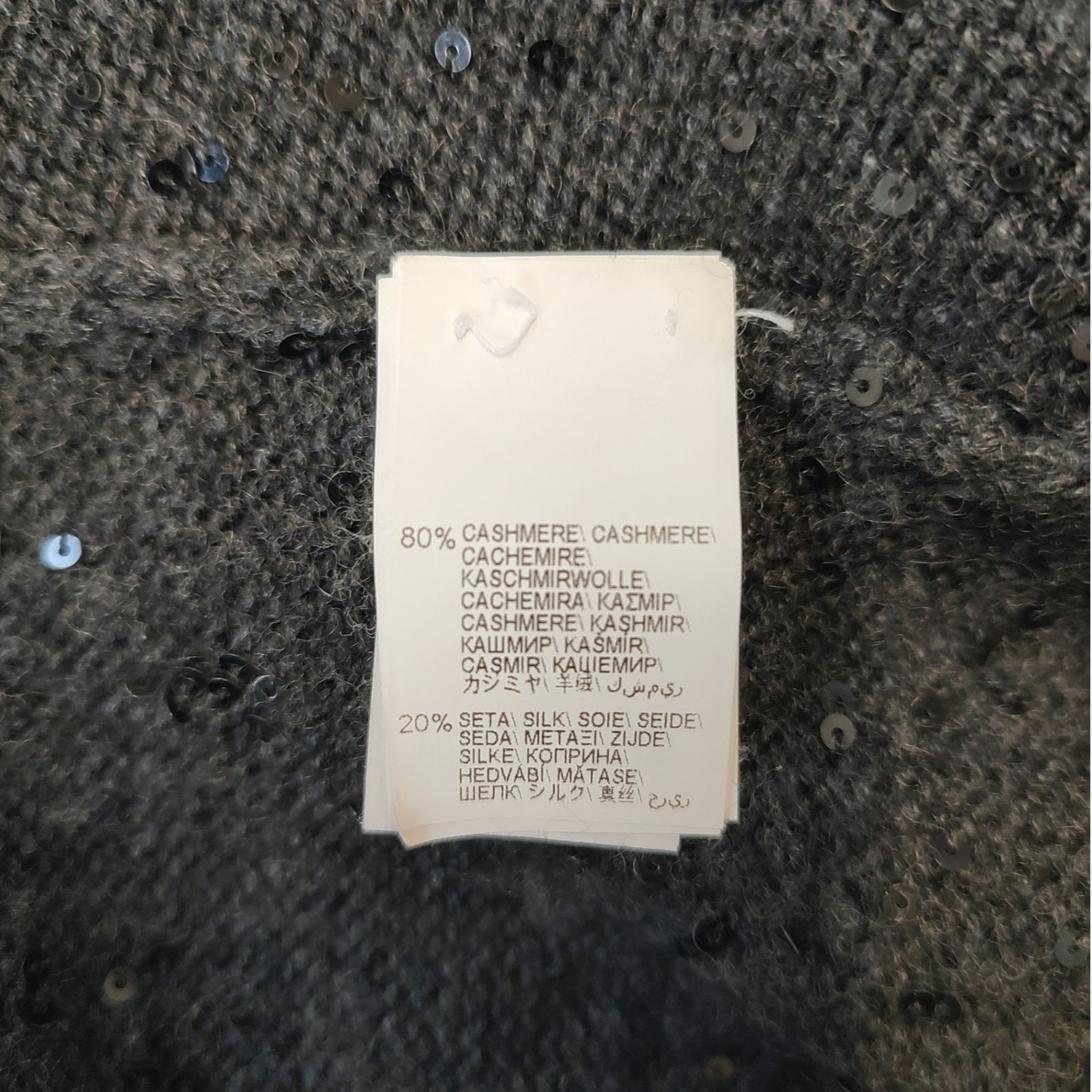 BRUNELLO CUCINELLI カシミヤ 巾着袋 グレー BRUNELLO CUCINELLI カシミヤ 巾着袋 グレー BRUNELLO CUCINELLI