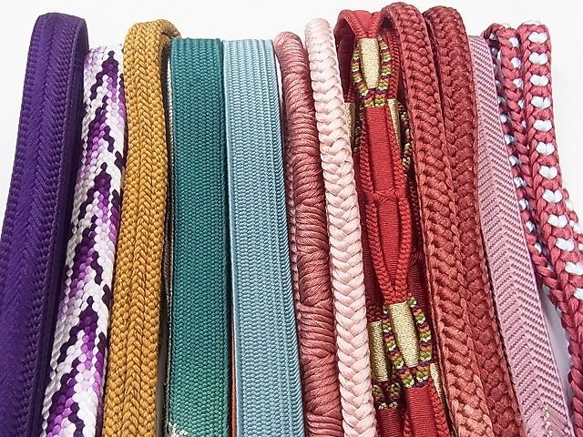 平和屋2□和装小物 帯締め全て未使用10本 花やわらぎ 高麗組 くみひも