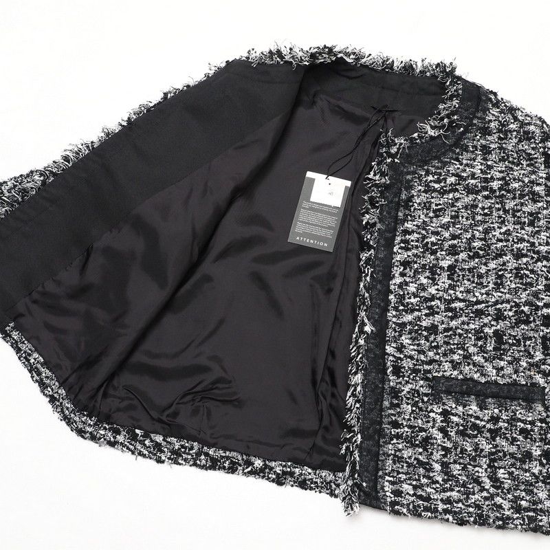 新品未使用アナイ　ノーカラージャケット ANAYI ジャケット ノーカラージャケット ストレッチクロスノー