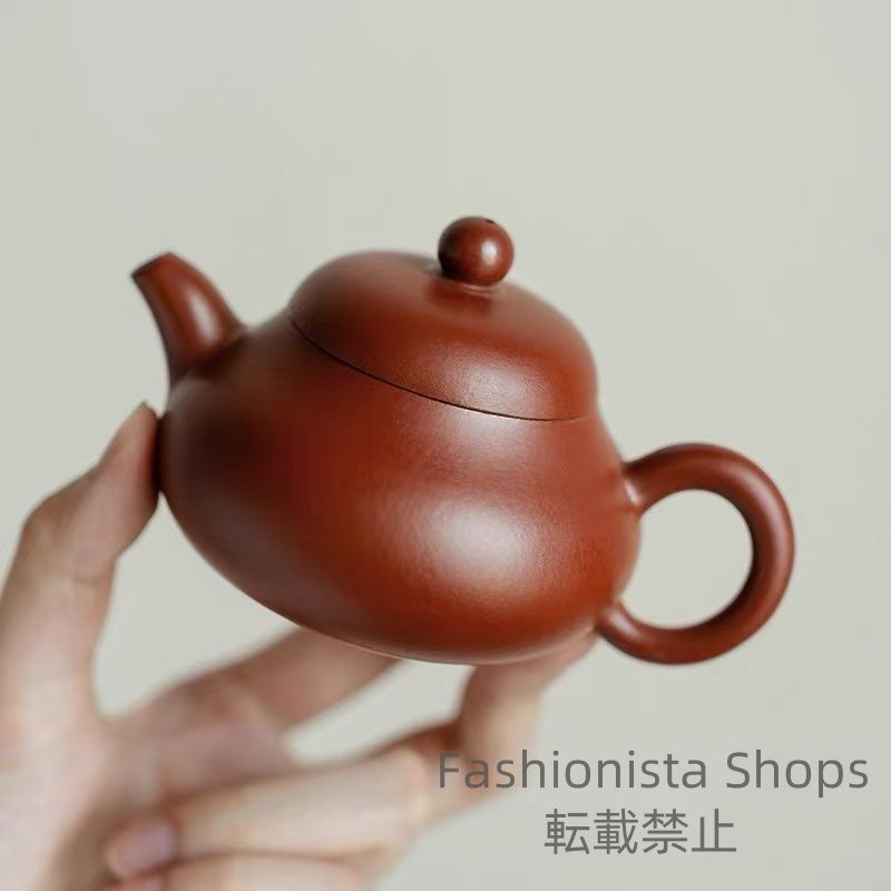 新品未使用】手作り 朱泥紫砂 茶道具 急須道具 極細工 急須 紫砂