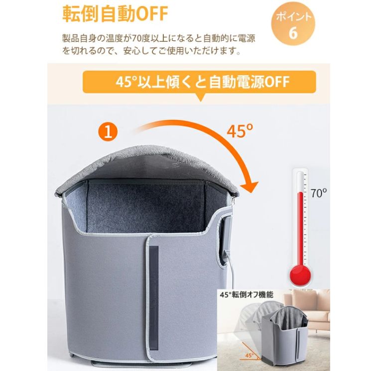 パネルヒーター 足元ヒーター 6面 360 デスクヒーター ヒーター 足元 