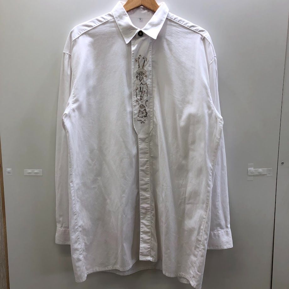 チロルシャツ alpenland　刺繍　チロリアンシャツ　XL 海外古着 美品 VINTAGE alpenland 刺繍 スタンドカラー チロル シャツ