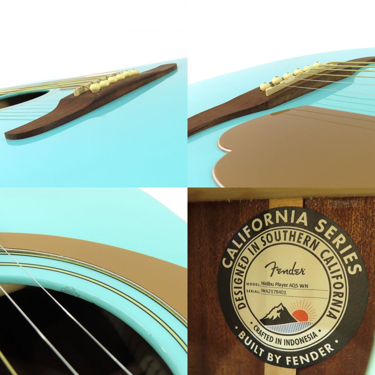 Fender フェンダー MALIBU PLAYER AQS エレアコ エレクトリック 