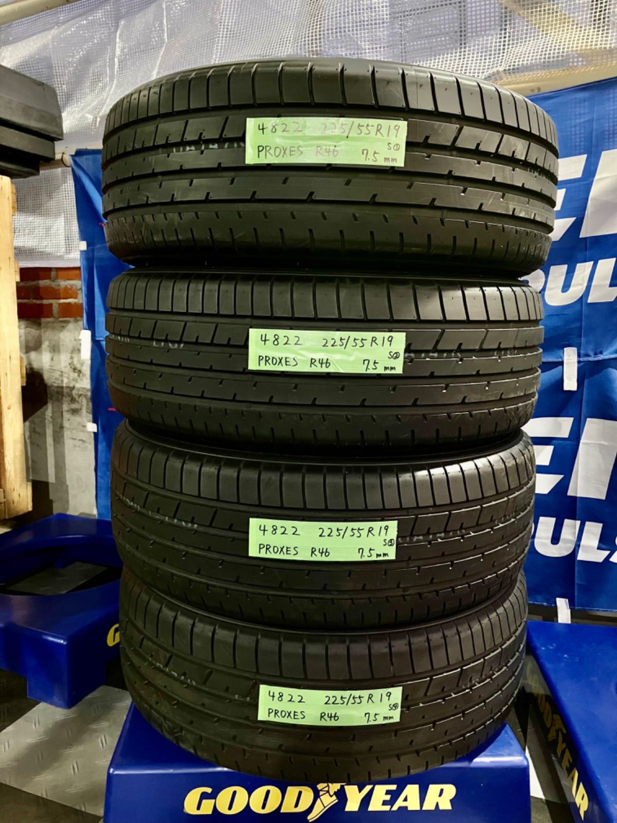 新品同然 225/55R19 トーヨー PROXES R46 マツダCX-8 新車装着 2022年 